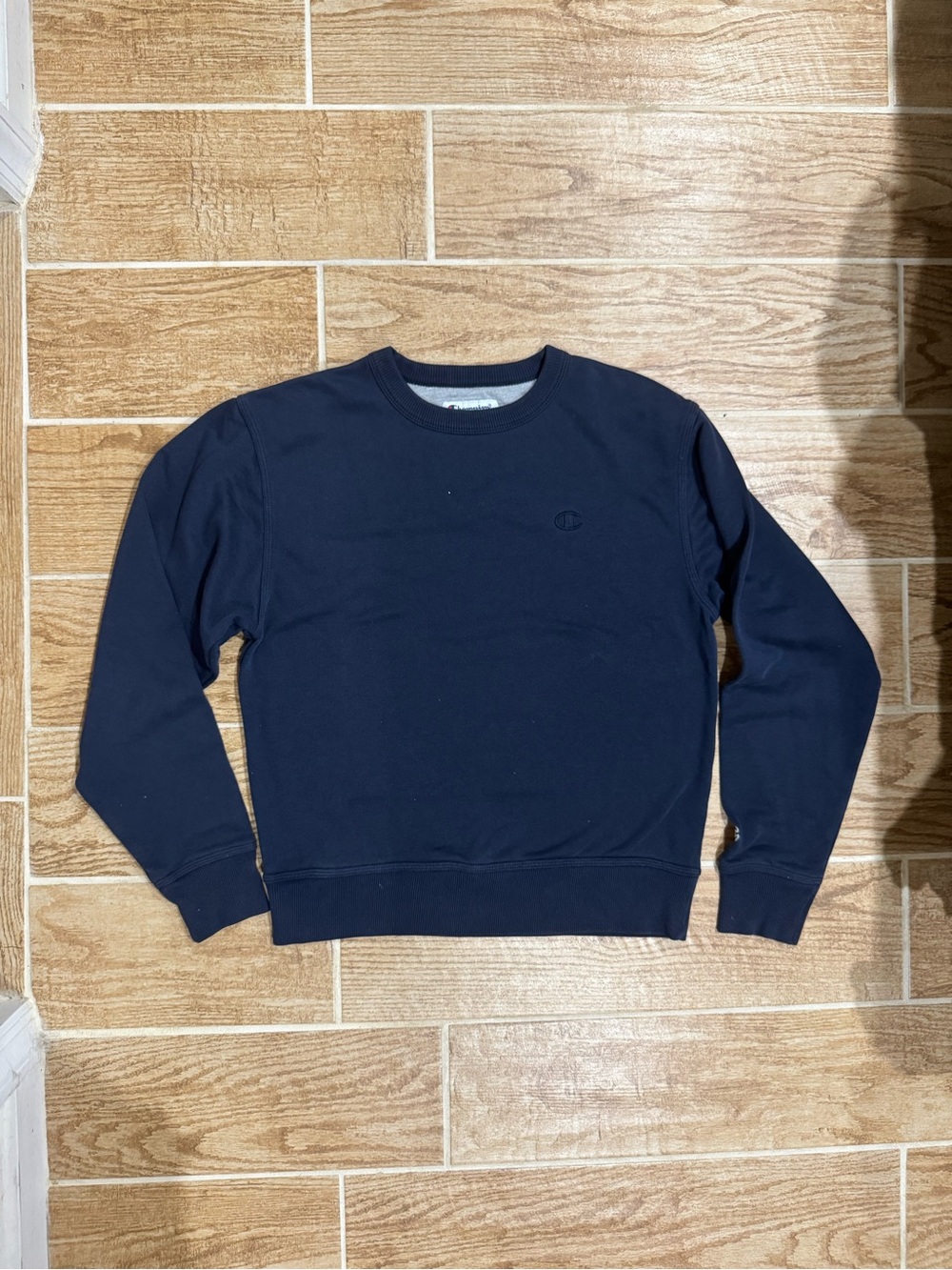 Navy Champion crewneck sweatshirt